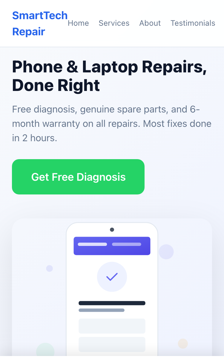 SmartTech Solutions website
